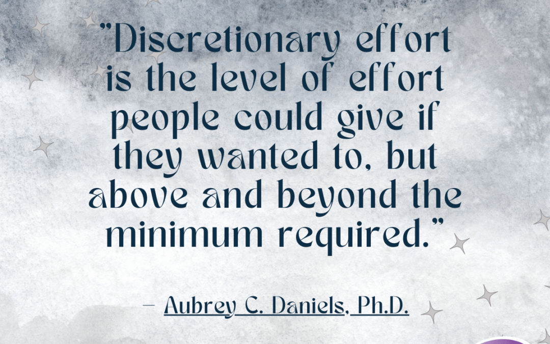 Excellence Takes Additional Attention